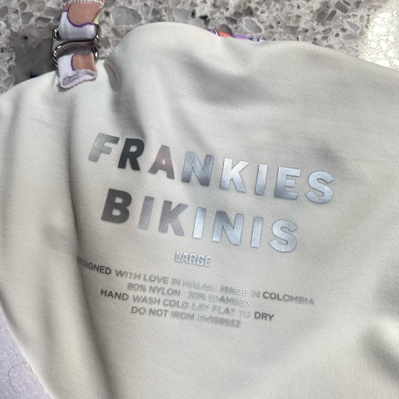 Frankie’s Bikinis Floral halter top - Picture 3 of 4